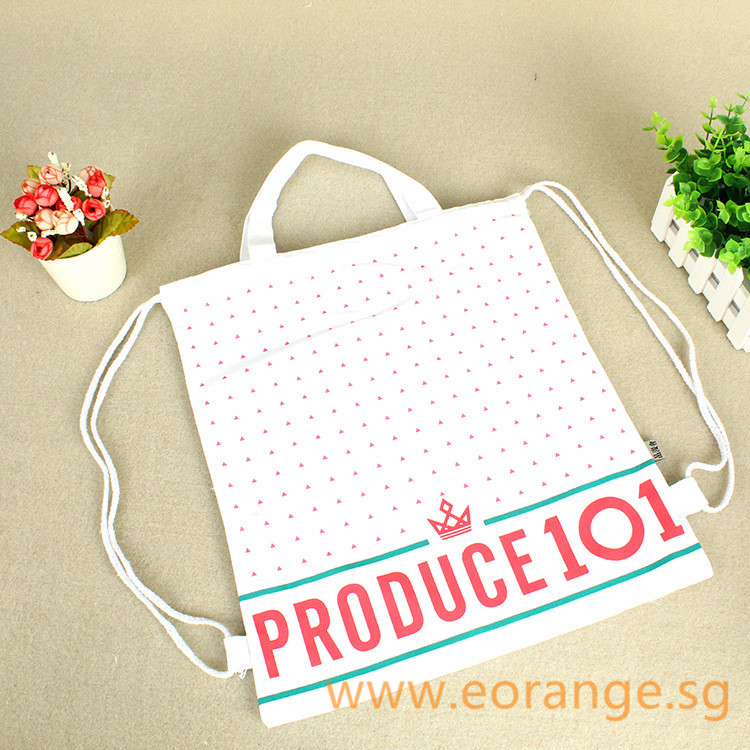 Canvas Drawstring Bag with Handle