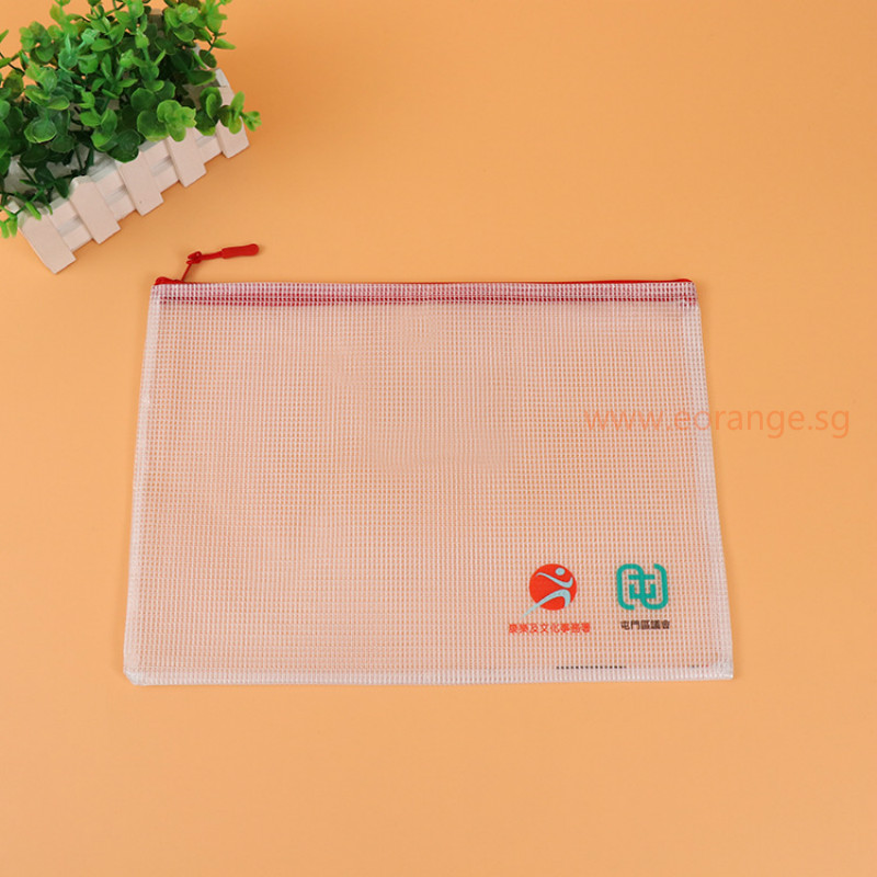 Zippered Vinyl & Mesh Pouches