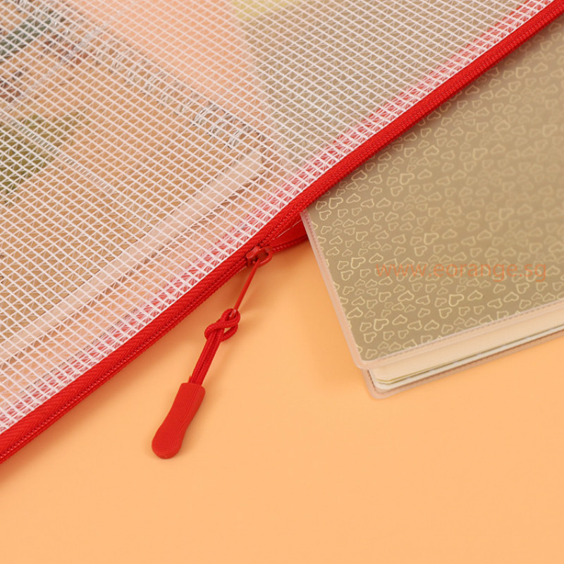 Zippered Vinyl & Mesh Pouches