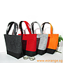 Two-Tone Felt Mandarin Orange Carrier Bag